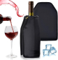 Preview: Premium Weinkühler Manschette Schwarz – Wiederverwendbar & Flexibel – Weinkühler für Standardflaschen – Kühlmanschette für Wein, Sekt & Champagner – Ideal für Partys, Picknick, Reisen